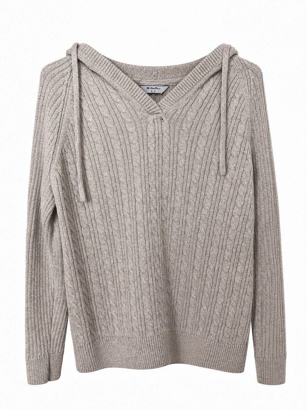Wind River Women’s Beige Cable Knit Hooded Sweater Size S Cotton Blend